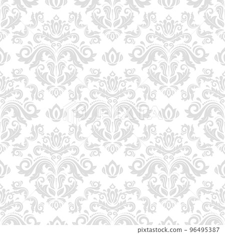 Orient Damask Seamless Vector Background With Arabesques 96495387