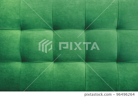 Green suede leather background, classic checkered pattern for furniture, wall, headboard Green suede leather background, classic checkered pattern for furniture, wall, headboard 96496264
