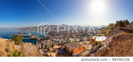 Homes and Buildings in a Touristic Town by the Aegean Sea. Kusadasi, Turkey Homes and Buildings in a Touristic Town by the Aegean Sea. Kusadasi, Turkey 96496286