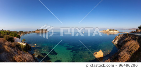 Historic Landmark, Kusadasi Castle, in a Touristic Town by the Aegean Sea. Kusadasi, Turkey. Historic Landmark, Kusadasi Castle, in a Touristic Town by the Aegean Sea. Kusadasi, Turkey. 96496290