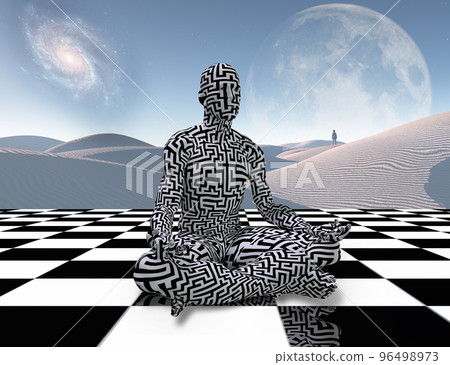 Meditation on a chessboard Meditation on a chessboard 96498973