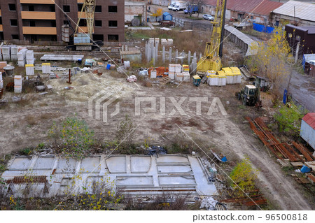 construction work building site view from above 96500818