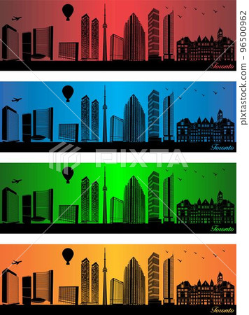 Toronto city in a four different colors Toronto city in a four different colors 96500962