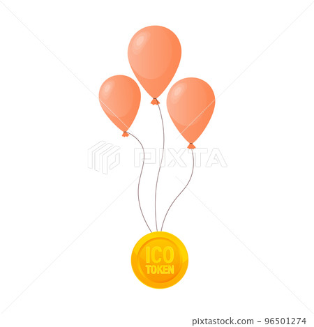 Initial coin offering, ICO Token production process vector illustration. Cryptocurrency trading desk, bitcoin futures, financial technology, blockchain ICO abstract metaphor. 96501274