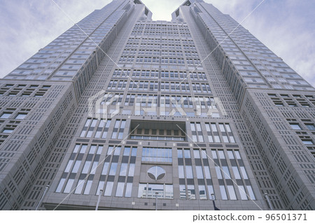 A view of the Tokyo Metropolitan Government Building (1st Main Building, 2nd Main Building, Assembly) in Shinjuku Ward, Tokyo from the outside A view of the Tokyo Metropolitan Government Building (1st Main Building, 2nd Main Building, Assembly) in Shinjuku Ward, Tokyo from the outside 96501371