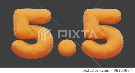 5.5 sale golden inflatable Helium foil numbers bread balloons style. vector illustration eps10 5.5 sale golden inflatable Helium foil numbers bread balloons style. vector illustration eps10 96503694
