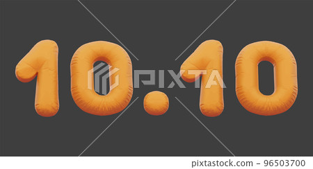 10.10 sale golden inflatable Helium foil numbers bread balloons style. vector illustration eps10 10.10 sale golden inflatable Helium foil numbers bread balloons style. vector illustration eps10 96503700
