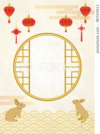中國風新年賀卡素材2023 96504911
