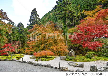 Kochidani Amidaji Temple with autumn leaves Kochidani Amidaji Temple with autumn leaves 96505889