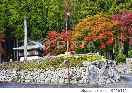 Kochidani Amidaji Temple with autumn leaves 96505934