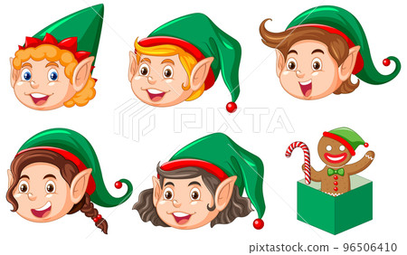 Christmas elves cartoon character collection Christmas elves cartoon character collection 96506410