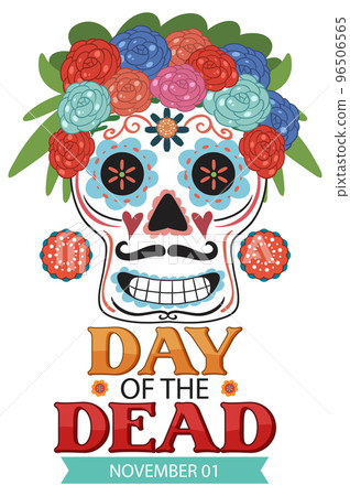 Day of the dead with Mexican Calaca Day of the dead with Mexican Calaca 96506565