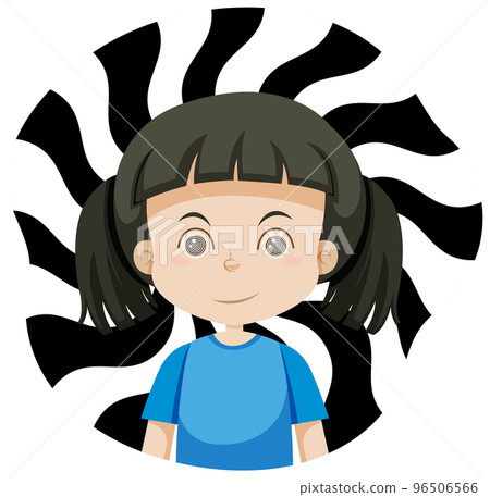 A girl being hypnotized with fraser spiral illusion 96506566