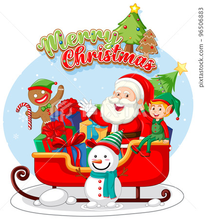 Cute Christmas characters icon isolated Cute Christmas characters icon isolated 96506883