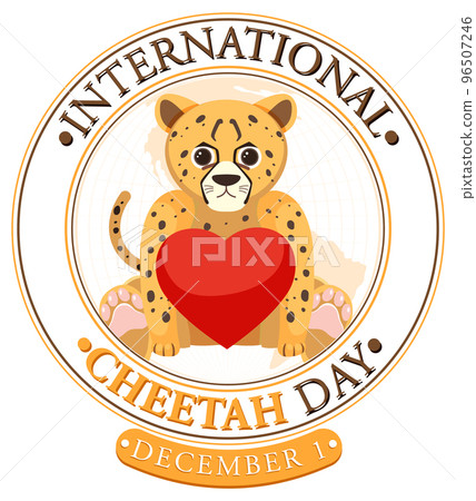 International cheetah day poster template International cheetah day poster template 96507246