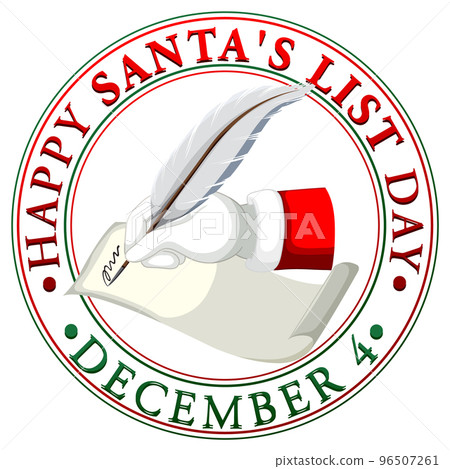 Happy Santa's List Day banner design 96507261