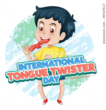 International Tongue Twister Day Banner Design International Tongue Twister Day Banner Design 96507617
