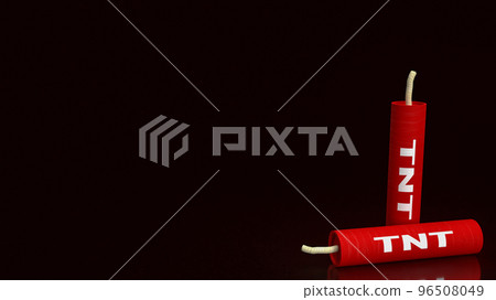 The tnt  dynamite on black background  3d rendering 96508049