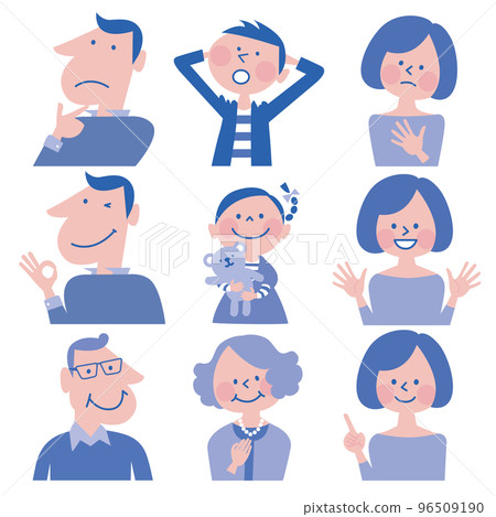 Smart B family 3 generations 6 people (blue) 3 96509190