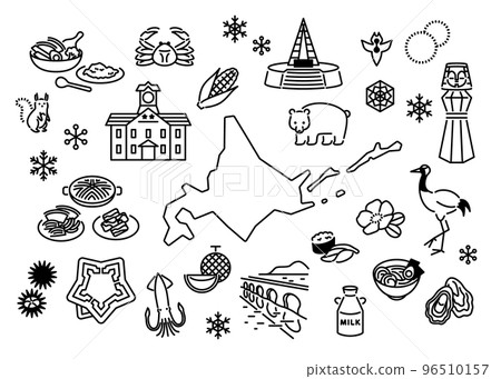 北海道象形文字素材 96510157