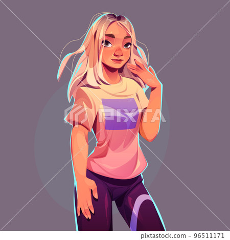 Young blonde woman in sportswear 96511171