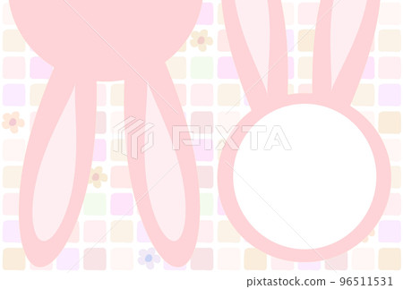 Rabbit's faceless New Year's card frame (pink) Rabbit's faceless New Year's card frame (pink) 96511531