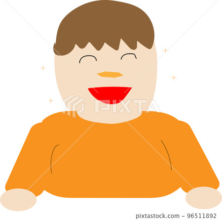 一個微笑的人的插圖 一個微笑的人的插圖 96511892