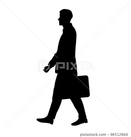 Silhouette of a walking office worker Silhouette of a walking office worker 96512668