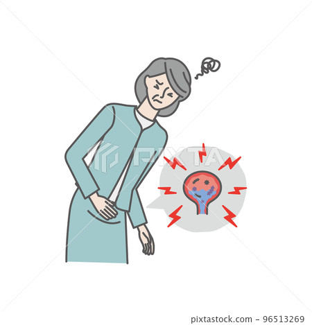Senior woman feeling pain with cystitis 96513269