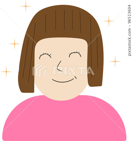 Illustration of a smiling woman Illustration of a smiling woman 96513604