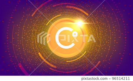 Celsius (CEL) coin cryptocurrency concept banner background. 96514211