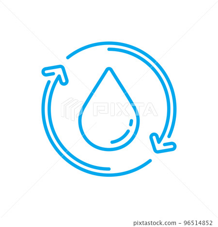 Waterproof line icon isolated on white background. Waterproof line icon isolated on white background. 96514852