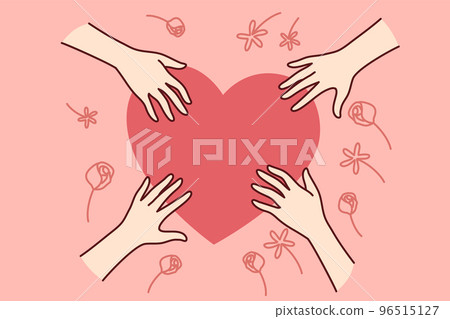 People hands touch heart sign People hands touch heart sign 96515127