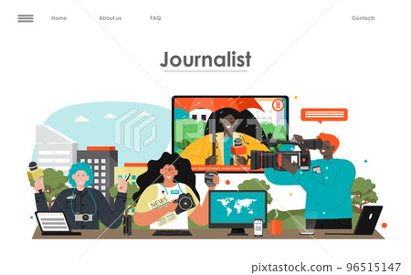 Journalist broadcast tv media news landing page Journalist broadcast tv media news landing page 96515147