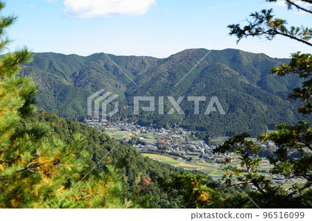 從金比羅山看到的大原村 96516099