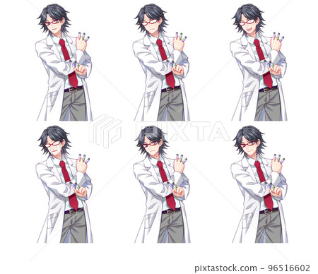 動漫風格男孩角色的插圖(面部表情差異集) 動漫風格男孩角色的插圖(面部表情差異集) 96516602