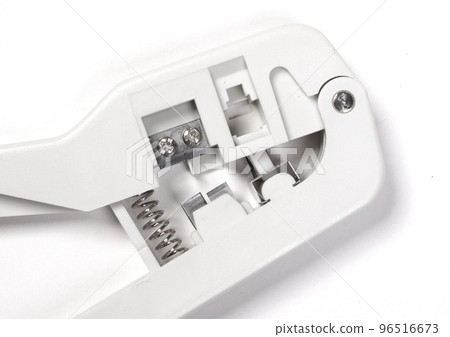 Electricians tools, white pliers isolated Electricians tools, white pliers isolated 96516673
