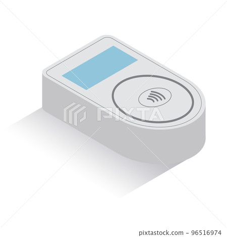 Isometric_Three-dimensional illustration of a touch payment terminal 96516974