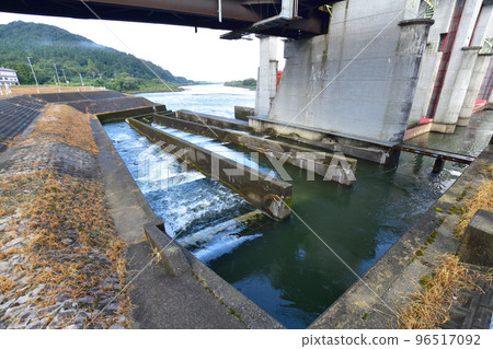 Agano River, Niigata Prefecture, scenery near the head works of Agano River 96517092