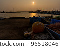 Fishing port at dusk 96518046