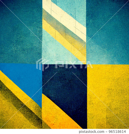 Abstract painting on blue and yellow watercolor painting background. Ukrainian colors. Abstract painting on blue and yellow watercolor painting background. Ukrainian colors. 96518614