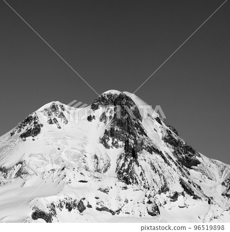 Black and white Mount Kazbek in winter 96519898