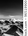 Black and white snow-capped mountains at night 96519900