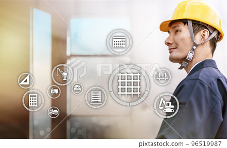 Business person doing inspection work 96519987