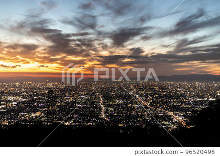 Night view of Osaka from the panoramic observatory of Shigi Ikoma Skyline 96520498