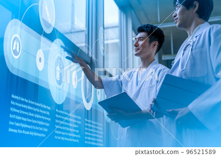 Digital medical world and virtual space 96521589