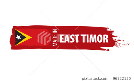 East Timor flag, vector illustration on a white background 96522130