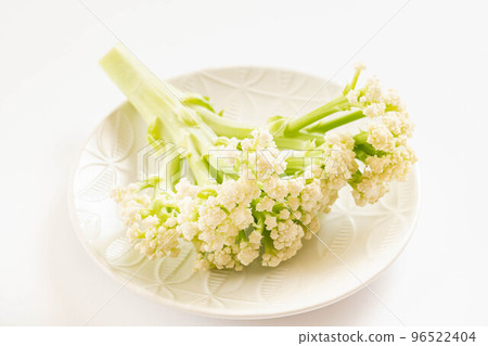 把花椰菜粘在白盤子上 把花椰菜粘在白盤子上 96522404
