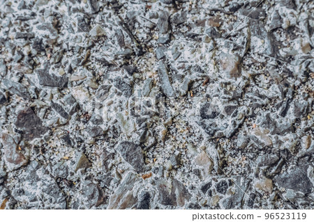 Abstract real photo grunge background. Light Grey gravel concrete asphalt road macro close up texture surface shot. Design, wall decorative trim Abstract real photo grunge background. Light Grey gravel concrete asphalt road macro close up texture surface shot. Design, wall decorative trim 96523119