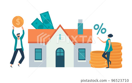 Credit money concept, loan and mortgage for house Credit money concept, loan and mortgage for house 96523710